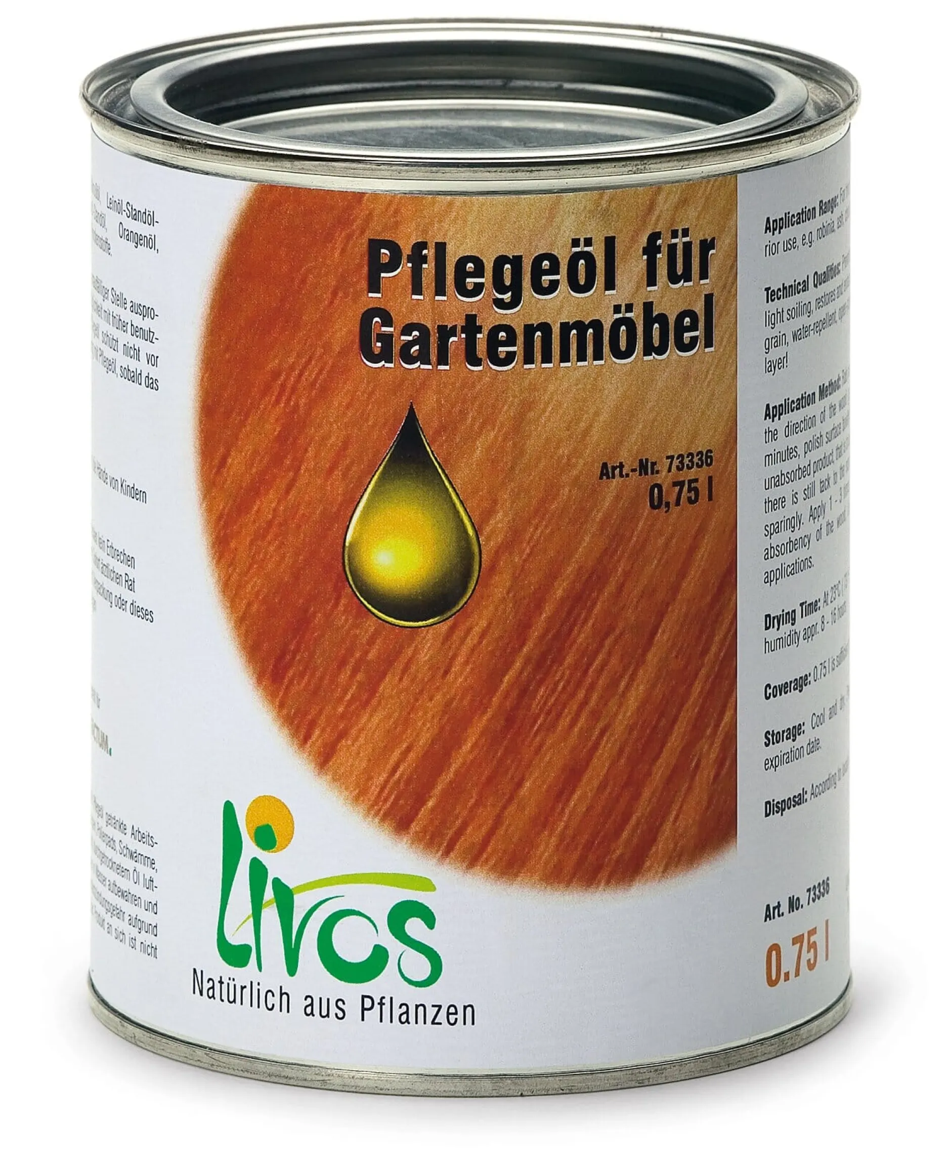 LIVOS Gartenmöbelöl Walnussbasis