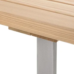 Auhof-Werkstätten Gartentisch Lärchenholz mit Edelstahlgestell New