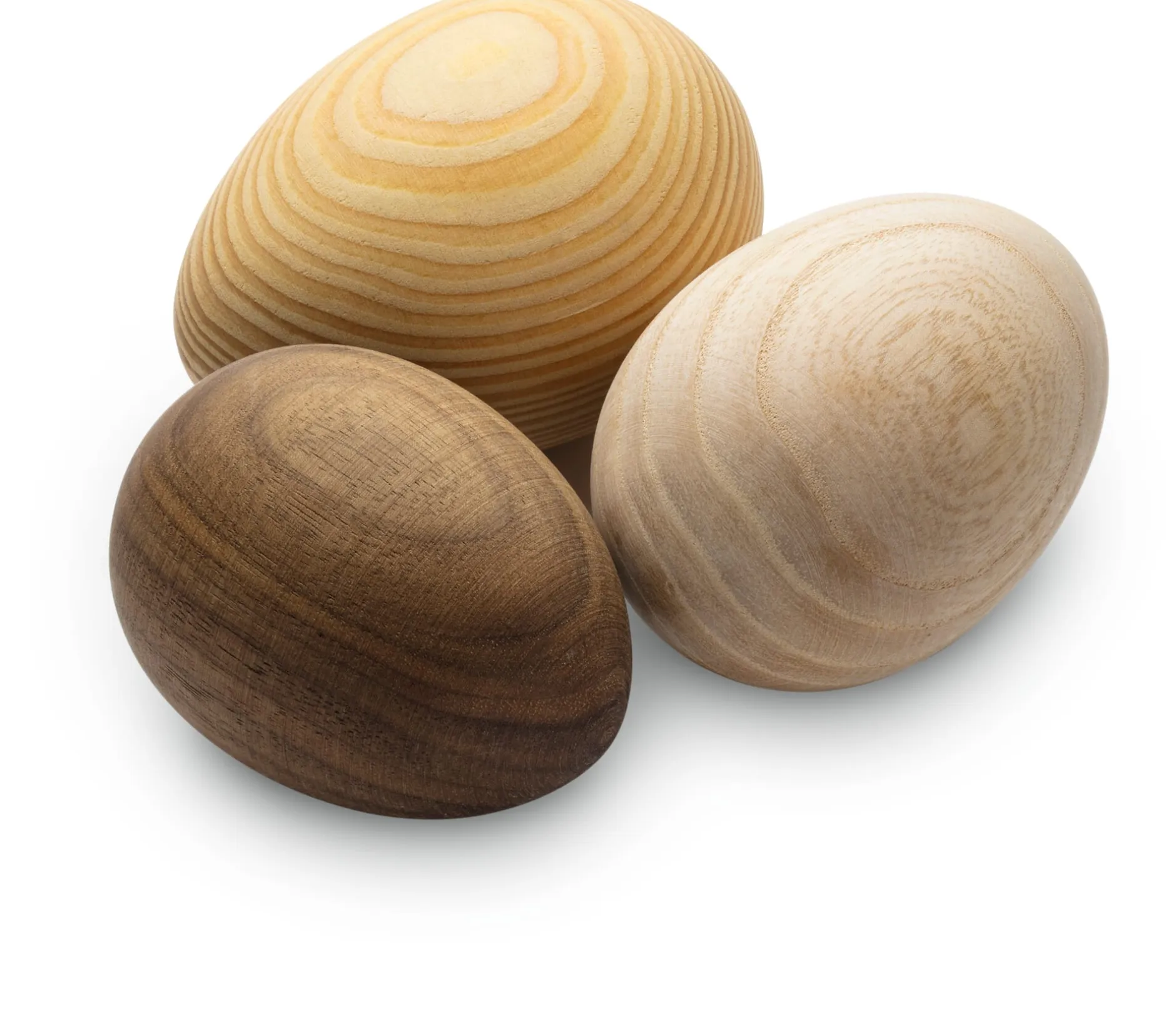 Hermschulte-Drechslerei Bernhard Gedrechselte Holzeier 7,6 cm Discount