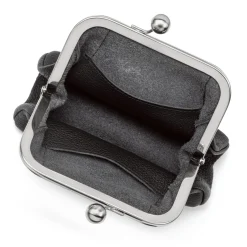 Volker Lang Accessoires Geldbörse Hirschleder groß Schwarz Outlet