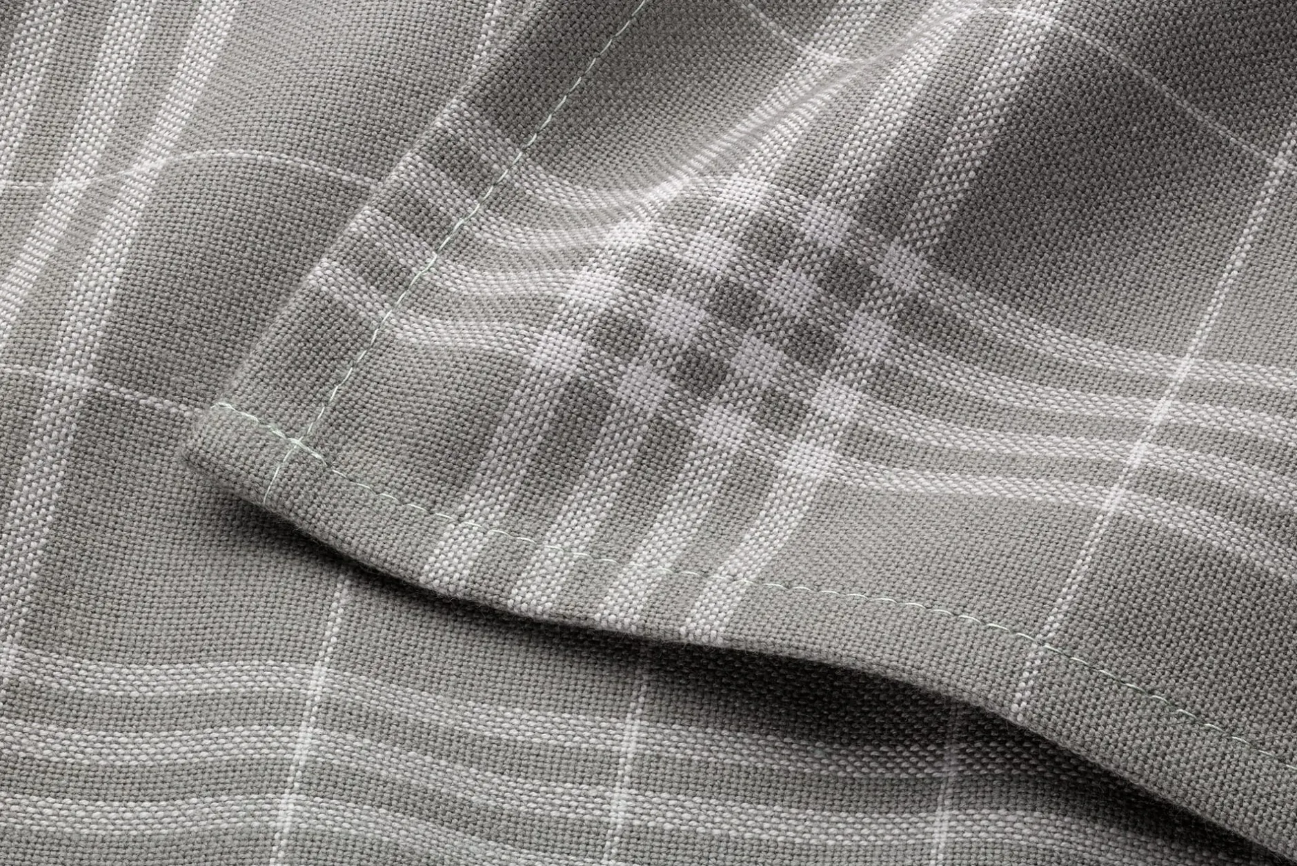 Leinenweberei Vieböck Geschirrtuch Baumwolle kariert Hellgrau Clearance