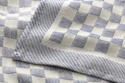 Seegers & Sohn Geschirrtuch Halbleinen Karo Blau