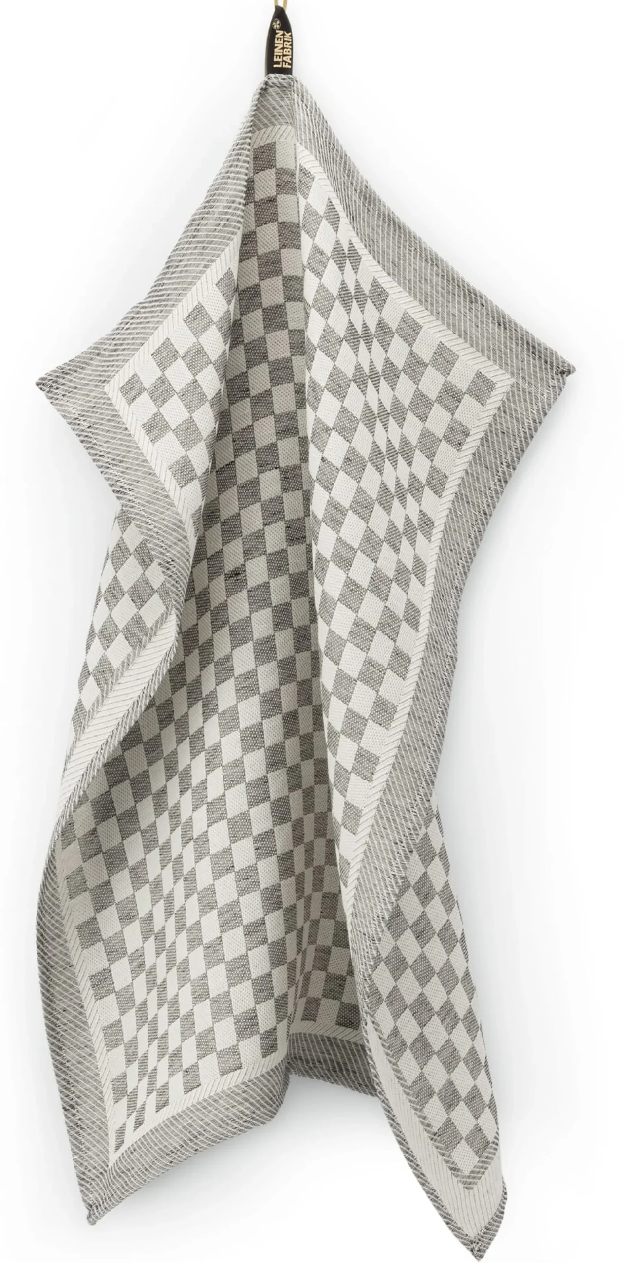 Seegers & Sohn Geschirrtuch Halbleinen Karo Schwarz