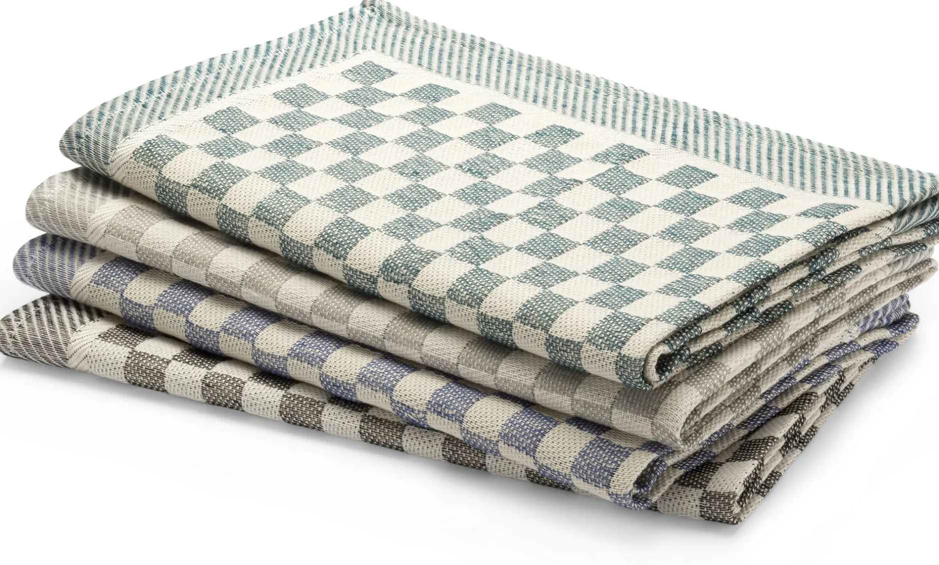 Seegers & Sohn Geschirrtuch Halbleinen Karo Schwarz