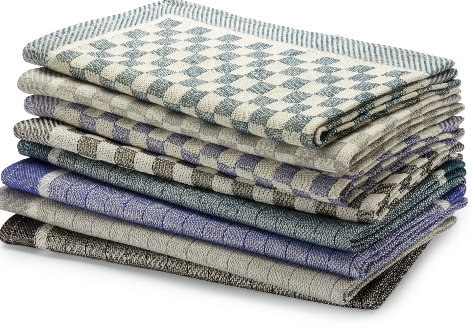 Seegers & Sohn Geschirrtuch Halbleinen Karo Schwarz