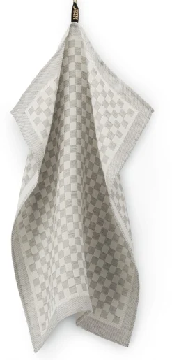 Seegers & Sohn Geschirrtuch Halbleinen Karo Grau Discount