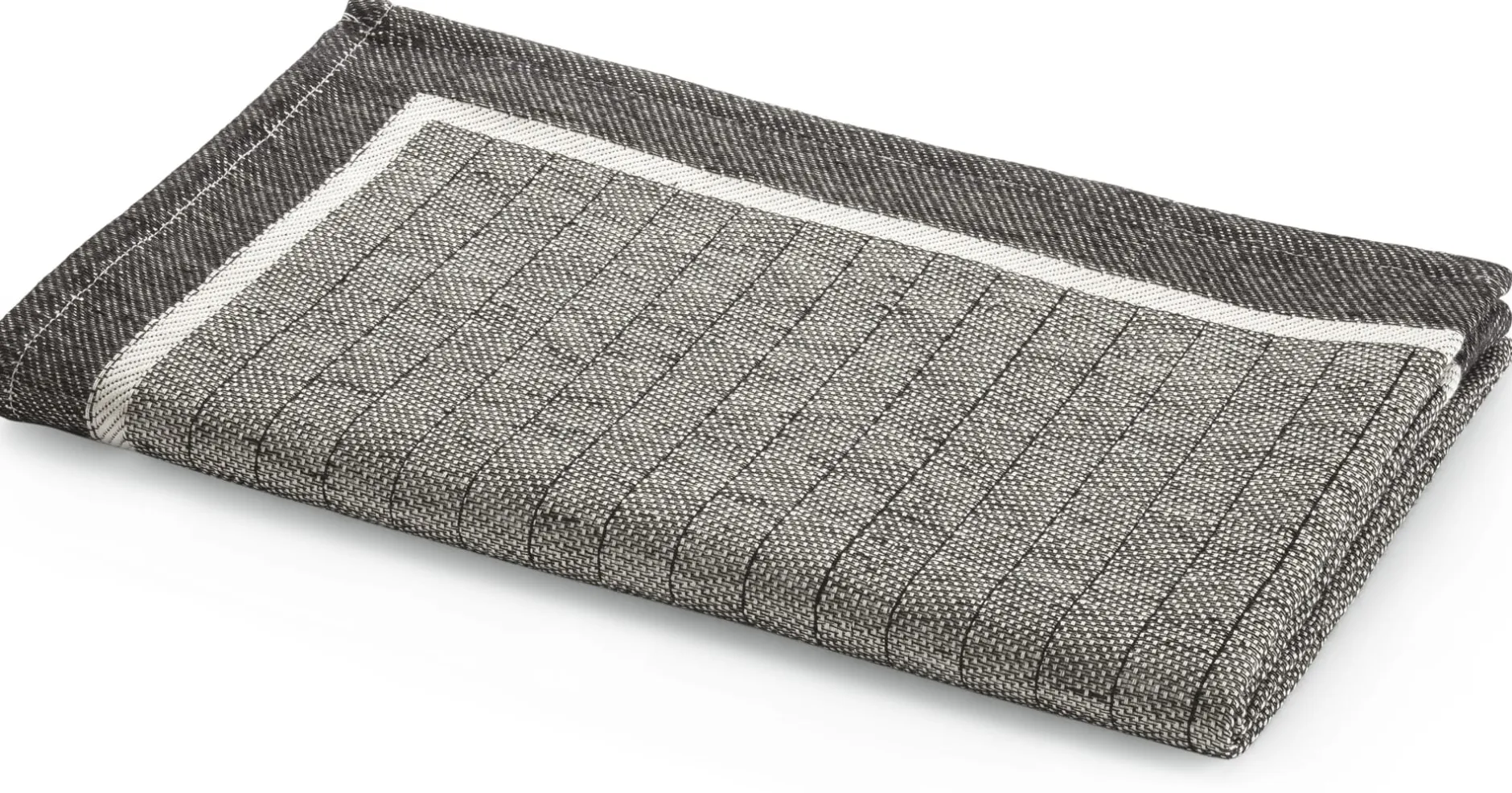 Seegers & Sohn Geschirrtuch Halbleinen Streifen Schwarz Hot