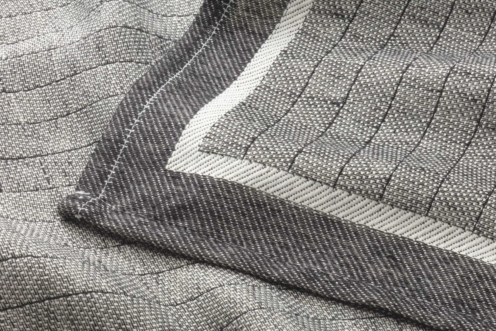 Seegers & Sohn Geschirrtuch Halbleinen Streifen Schwarz Hot