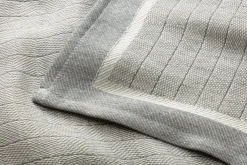 Seegers & Sohn Geschirrtuch Halbleinen Streifen Grau