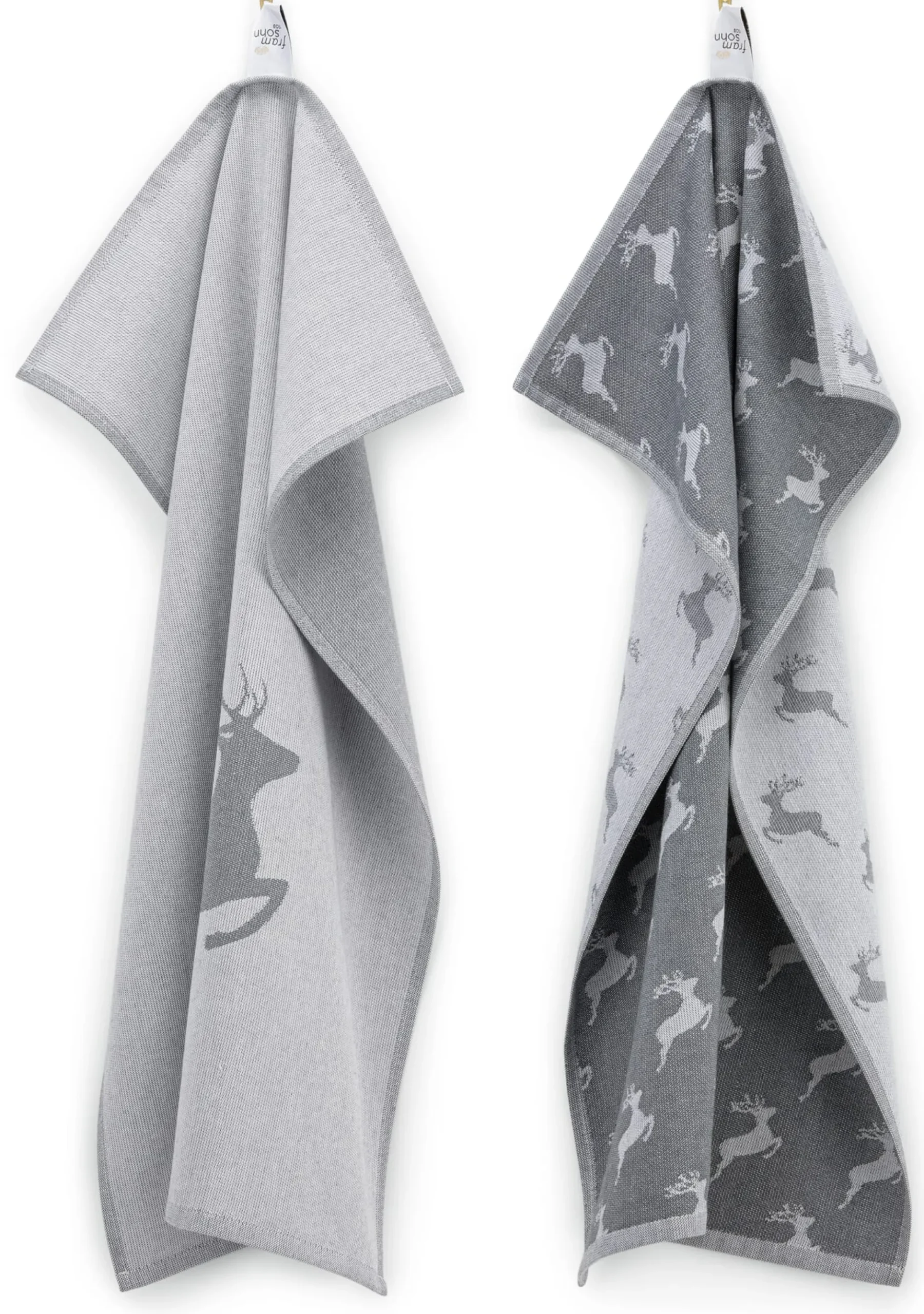 Framsohn Geschirrtuch Hirsch Grau Hot