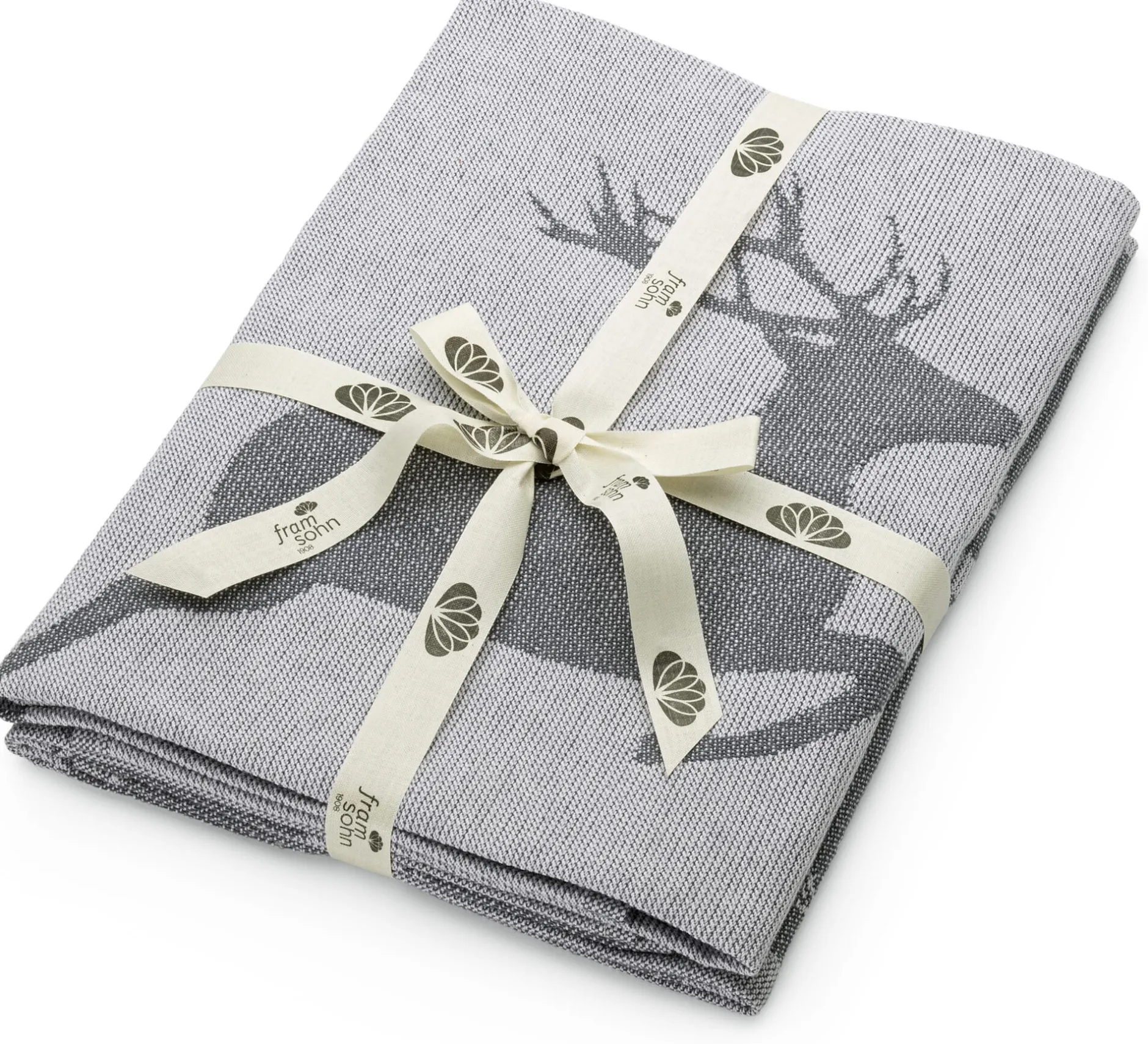 Framsohn Geschirrtuch Hirsch Grau Hot