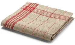 Leinenweberei Vieböck Geschirrtuch Mühlviertler Leinen Rot Online