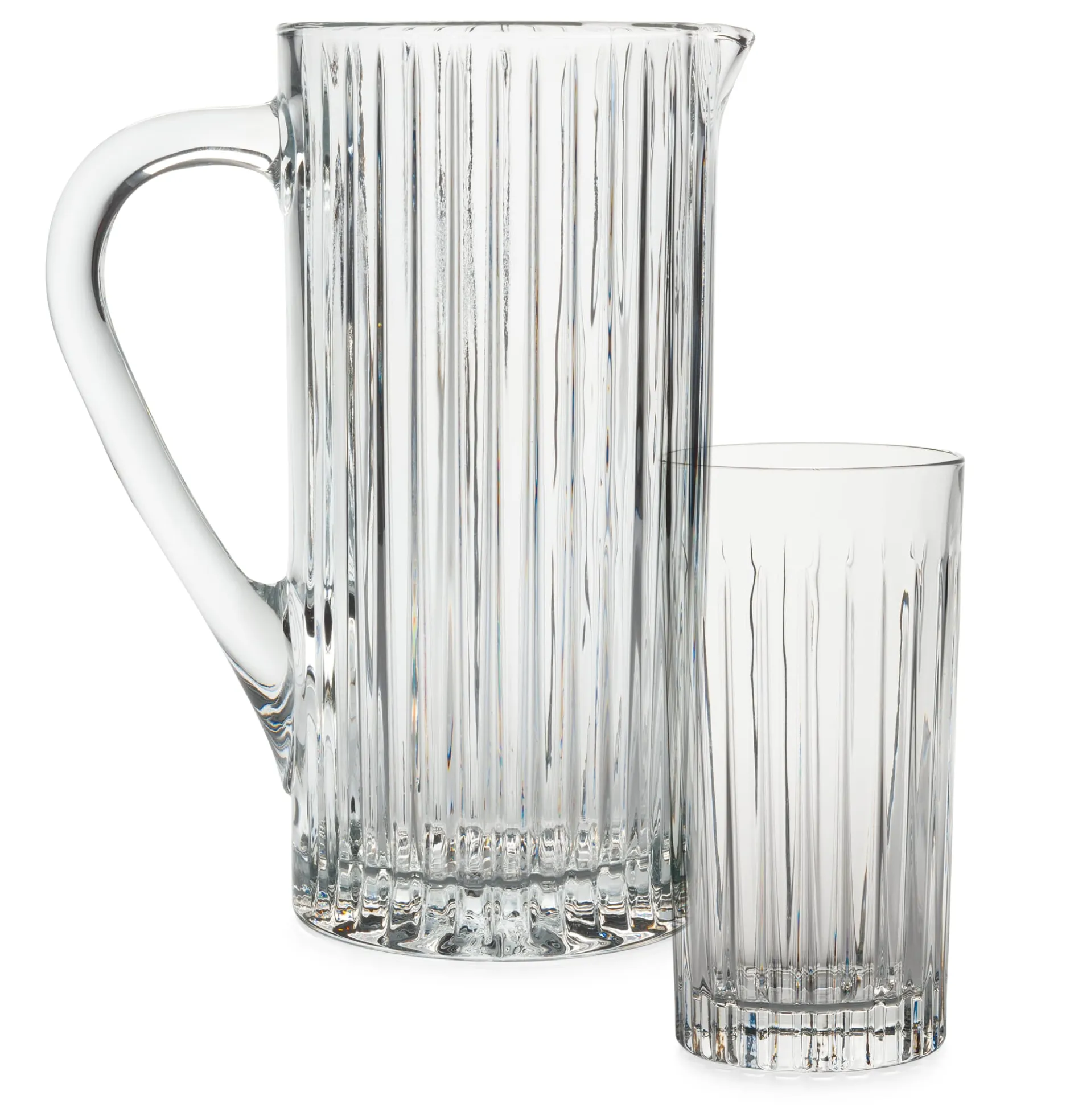RCR Cristalleria Italiana Glaskanne gerippt New