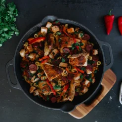 Victoria Große Gusseisenpfanne mit Griffen Clearance