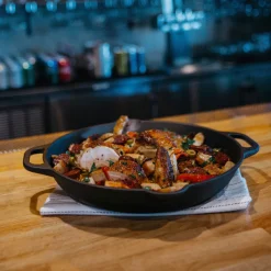 Victoria Große Gusseisenpfanne mit Griffen Clearance