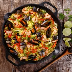 Victoria Große Gusseisenpfanne mit Griffen Clearance