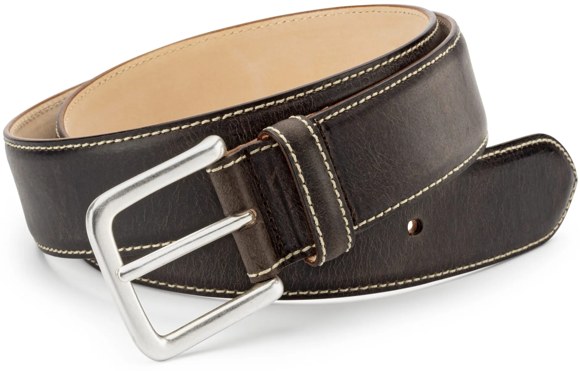 Kreis Ledermanufaktur Gürtel Bisonleder Dunkelbraun Discount