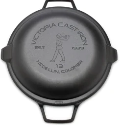 Victoria Gusseisenpfanne Signatur mit Doppelgriff Clearance