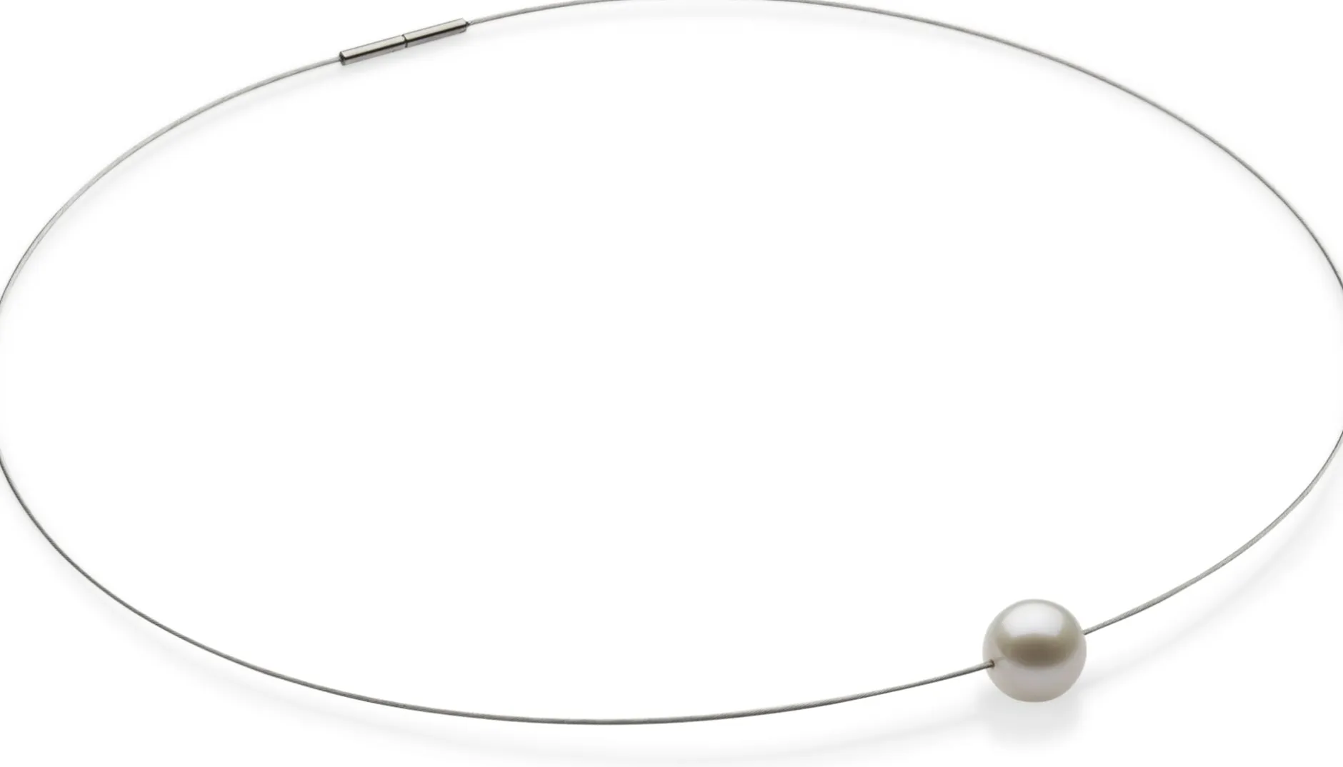 Ménard Halsreif Süßwasserperle, Weiß Hot