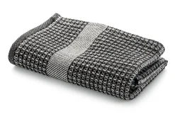 Manufactum Handtuch Waffelpiqué Halbleinen Schwarz Hot