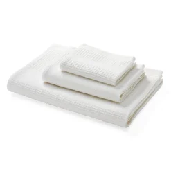 Manufactum Handtuch Waffelpiqué Halbleinen weiß Sale