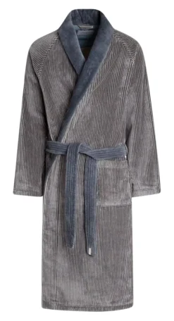 Pelle Vävare Haus- und Bademantel fein gestreift New