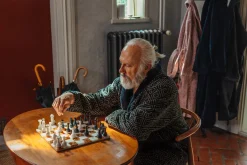 Pelle Vävare Haus- und Bademantel Rautenmuster Dunkelgrau Clearance