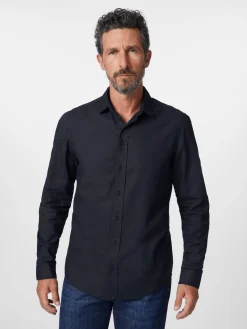 Blue de Gênes Herren-Baumwollhemd Dunkelblau New