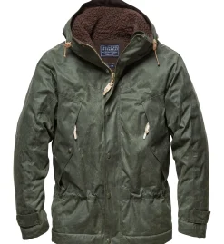 Manifattura Ceccarelli Herren-Baumwolljacke gewachst Dunkelgrün Online