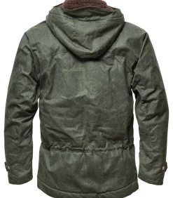 Manifattura Ceccarelli Herren-Baumwolljacke gewachst Dunkelgrün Online