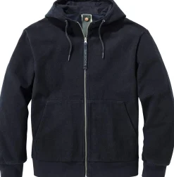LangerChen Herren-Blousonjacke mit Kapuze Navy Hot