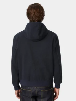 LangerChen Herren-Blousonjacke mit Kapuze Navy Hot