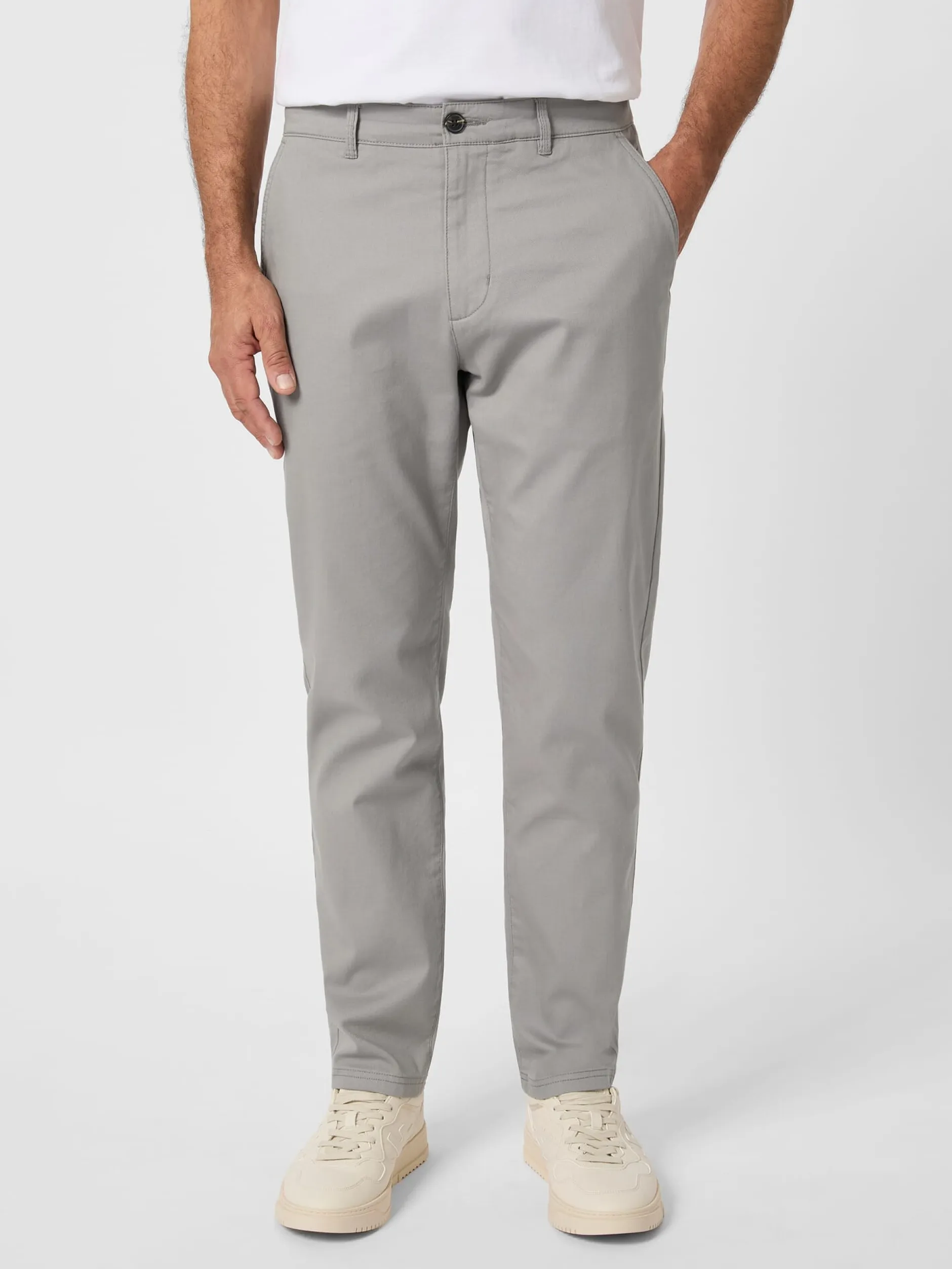 Knowledge Cotton Apparel Herren-Canvashose Grau Best