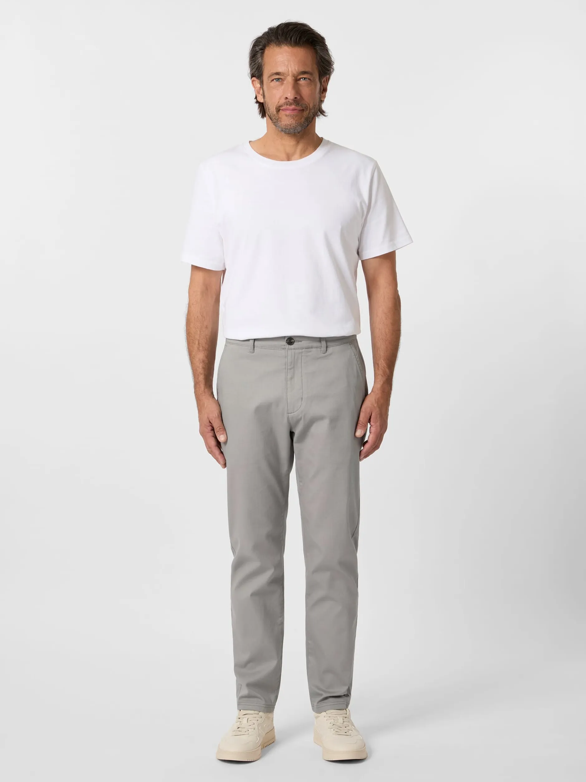 Knowledge Cotton Apparel Herren-Canvashose Grau Best