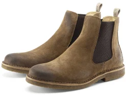 Astorflex Herren-Chelsea-Boot Velours Braun Hot