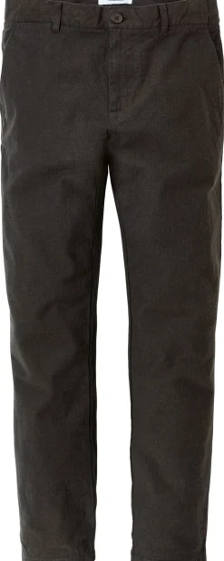 Knowledge Cotton Apparel Herrenchino Fischgrat Braun New