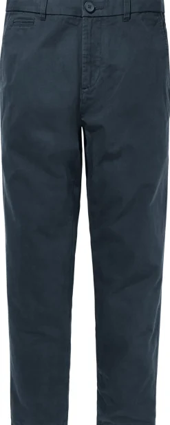 Knowledge Cotton Apparel Herren-Chinohose Twill Dunkelblau Clearance