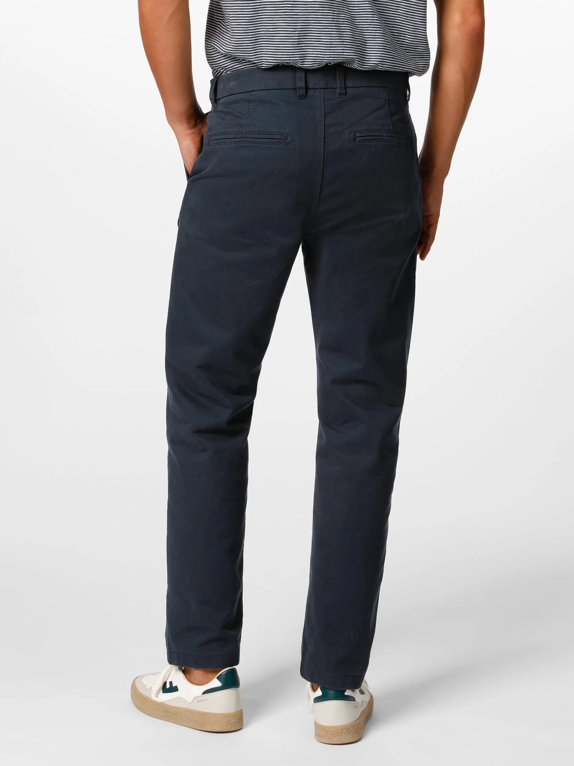 Knowledge Cotton Apparel Herren-Chinohose Twill Dunkelblau Clearance