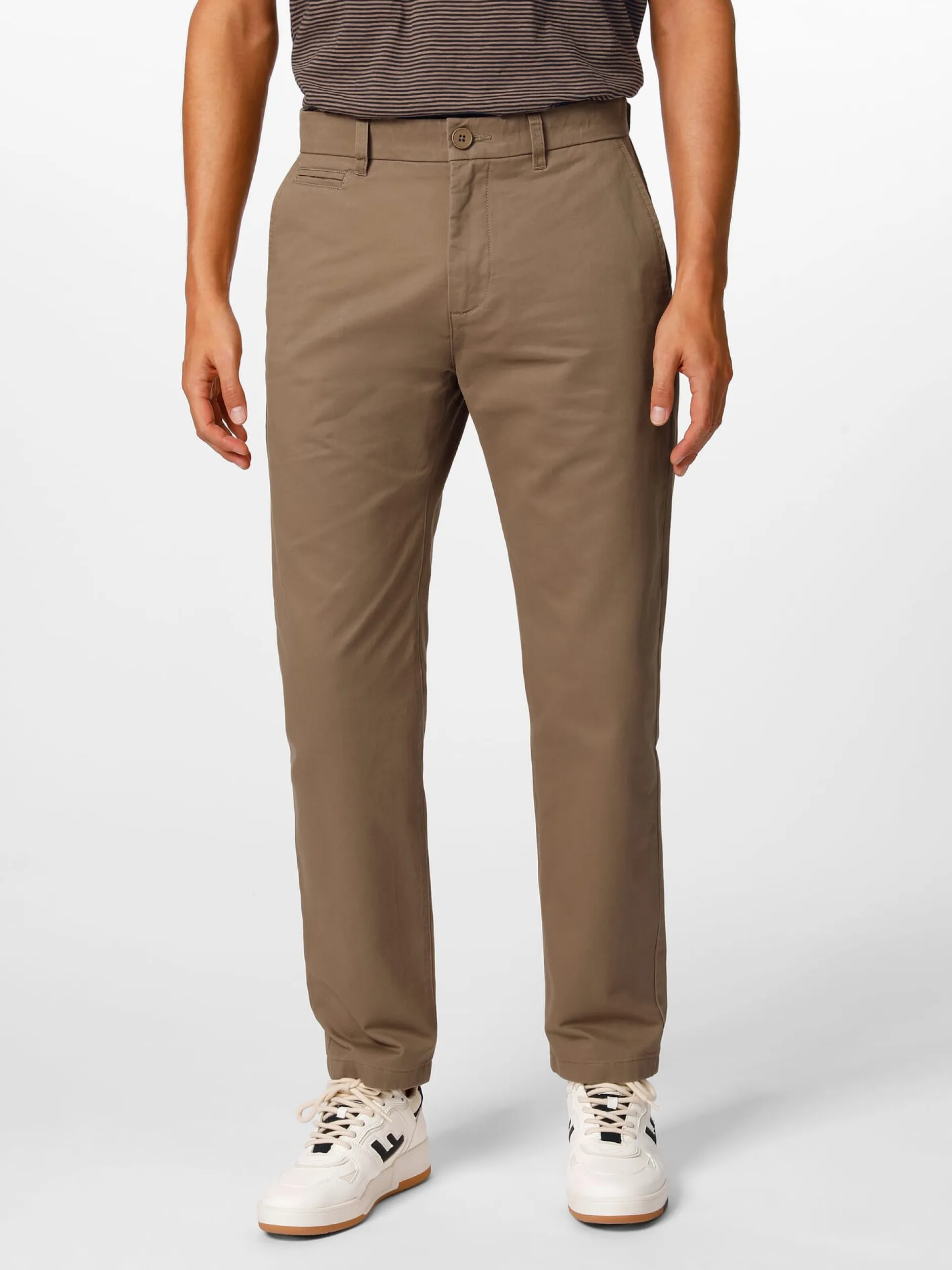 Knowledge Cotton Apparel Herren-Chinohose Twill Camel