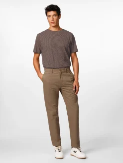 Knowledge Cotton Apparel Herren-Chinohose Twill Camel