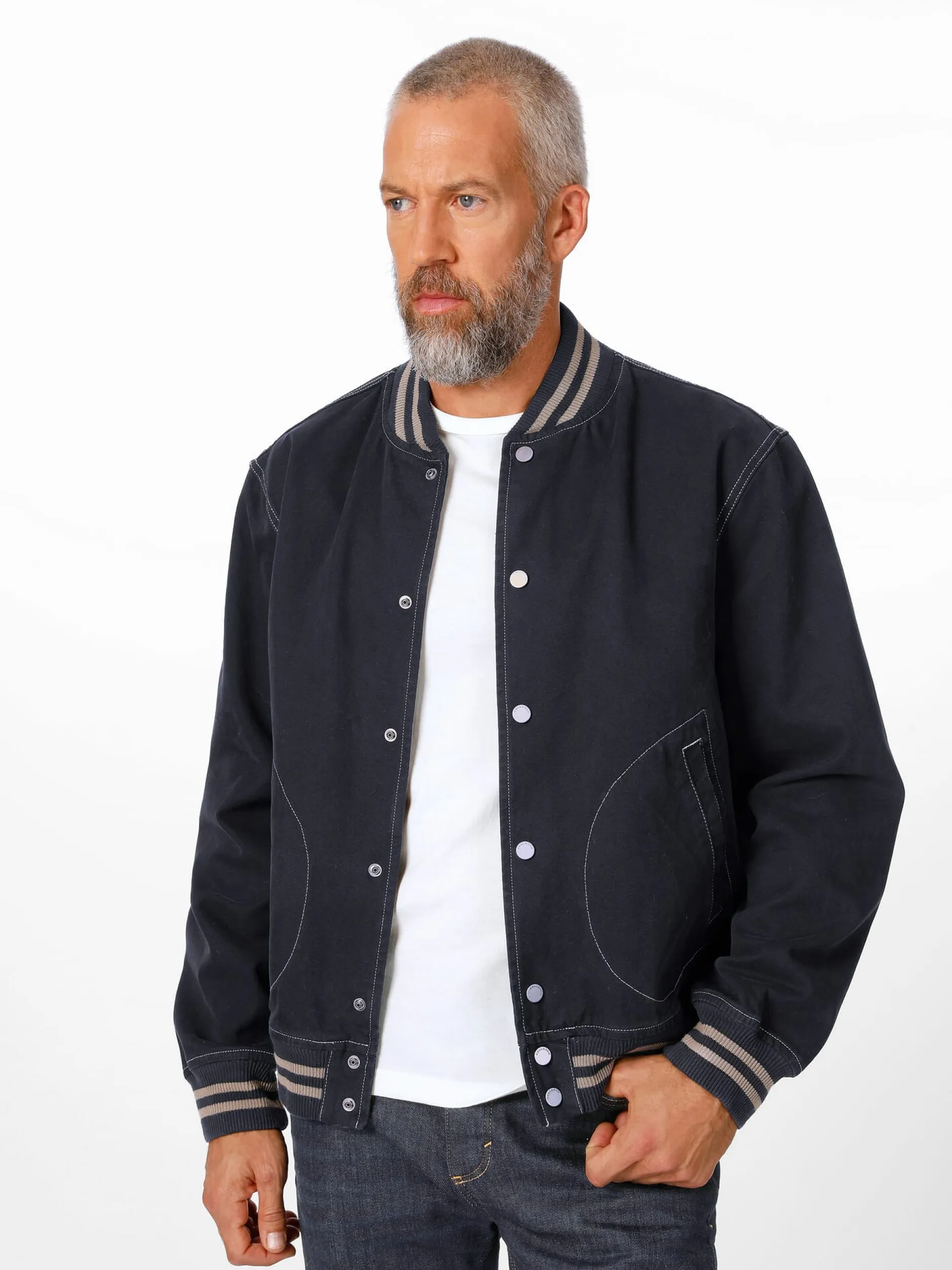 Tellason Herren-Collegejacke Dunkelblau Discount