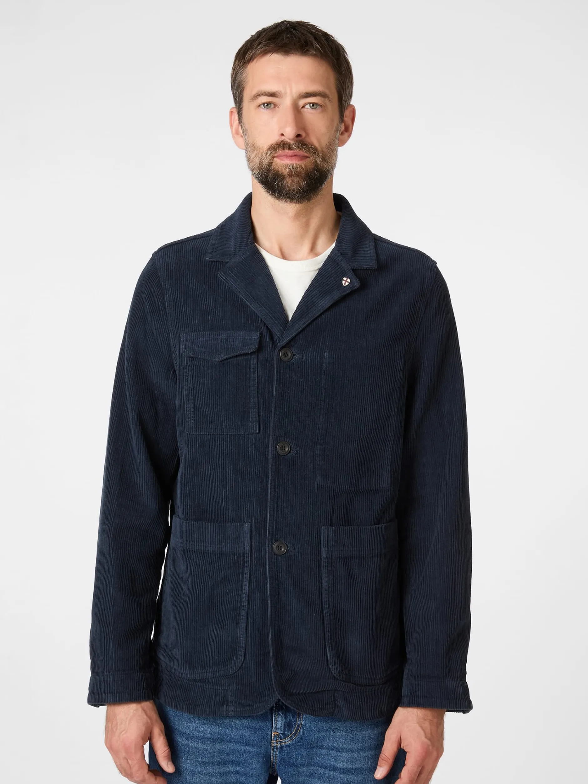 Blue de Gênes Herren-Cordblazer Blau Clearance