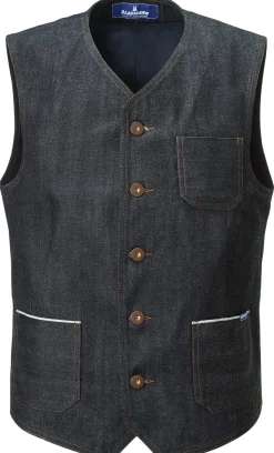 Blaumann Herren-Denimweste Blau New