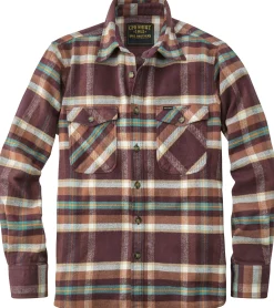 Pike Brothers Herren-Flanellhemd 1943 kariert Braun Discount