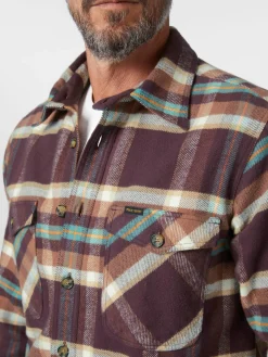 Pike Brothers Herren-Flanellhemd 1943 kariert Braun Discount