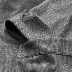 Novila Herrenhausmantel Flanell Anthrazit New