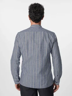 Blue de Gênes Herrenhemd gestreift Blau Sale