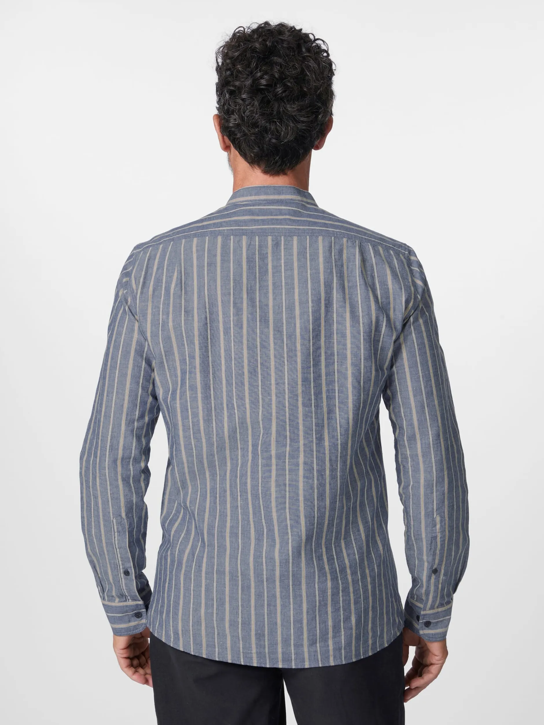 Blue de Gênes Herrenhemd gestreift Blau Sale