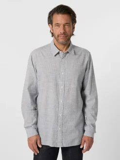 Knowledge Cotton Apparel Herrenhemd gestreift Hot