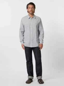 Knowledge Cotton Apparel Herrenhemd gestreift Hot